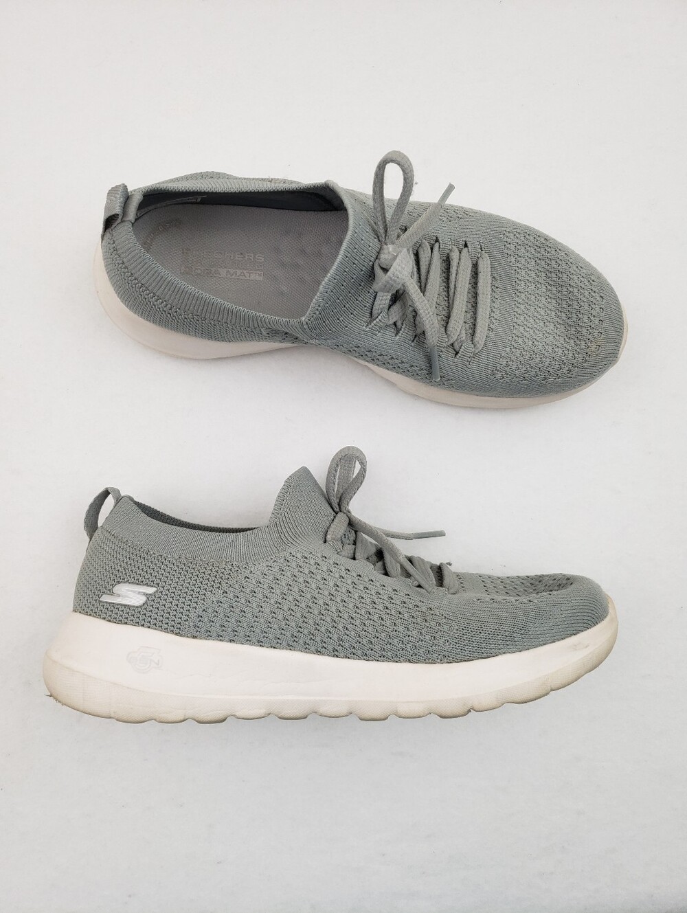 Skechers Air Cooled Goga Mat Slip On Sneakers Dusty Light Blue Women's Size 6.5